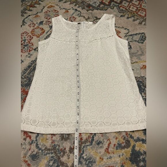 Belle Eyelet Lace Tank Top Blouse Juniors Medium - Picture 4 of 4